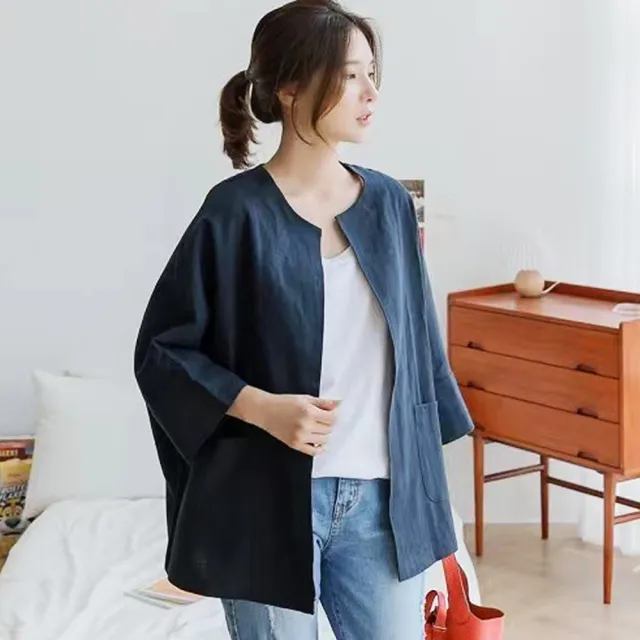 【ONEY 歐妮】★舒適寬鬆簡約薄款短外套(上衣/女裝/外套/夾克/休閒/正式/通勤)