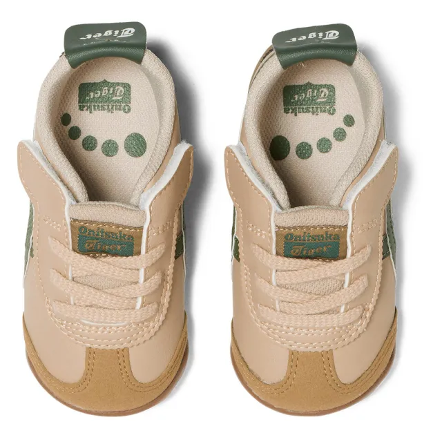 【Onitsuka Tiger】鬼塚虎 KIDS棕色綠虎爪紋MEXICO 66 小童鞋 休閒鞋 (1184A074-250)