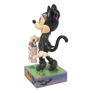 【Enesco】精品家飾 Disney 迪士尼 米妮萬聖節黑貓裝塑像居家擺飾