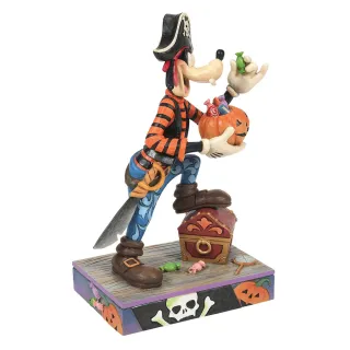 【Enesco】精品家飾 Disney 迪士尼 高飛萬聖節海盜塑像居家擺飾