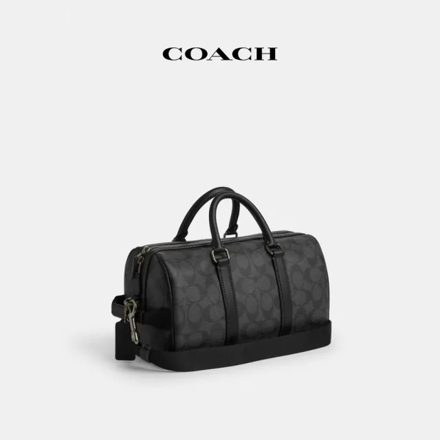 【COACH蔻馳官方直營】VENTURER 經典Logo27號行李包-QB/炭黑色/黑色(CT840)