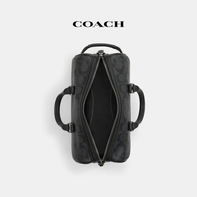 【COACH蔻馳官方直營】VENTURER27經典Logo行李包-炭黑色/黑色(CT840)