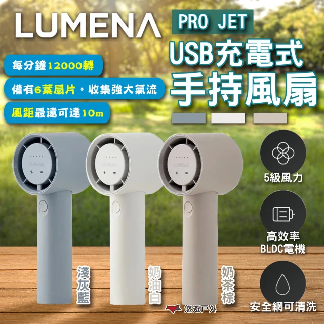 N9 PRO JET USB充電式手持風扇 奶油白/奶茶棕/淺灰藍(悠遊戶外)