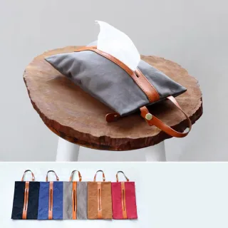 【LouiseC.】真皮 Tree House 日系帆布+植鞣革牛皮車用面紙盒-5色(CC6031)