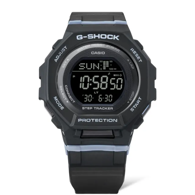 【CASIO 卡西歐】G-SHOCK 自然色調  跑步訓練 運動手錶-黑(GMD-B300-1)