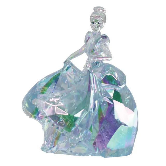【Enesco】精品家飾 Disney 迪士尼 仙履奇緣 仙杜瑞拉透明塑像居家擺飾