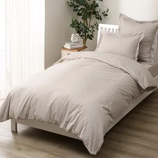 【NITORI 宜得利家居】純棉床包寢具三件組 多種厚度對應 N-HOTEL LMO 單人(床包 寢具 枕套 被套)