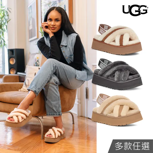 【UGG】女鞋/涼鞋/厚底鞋 原廠貨 Disco Cross Slide(多款任選)