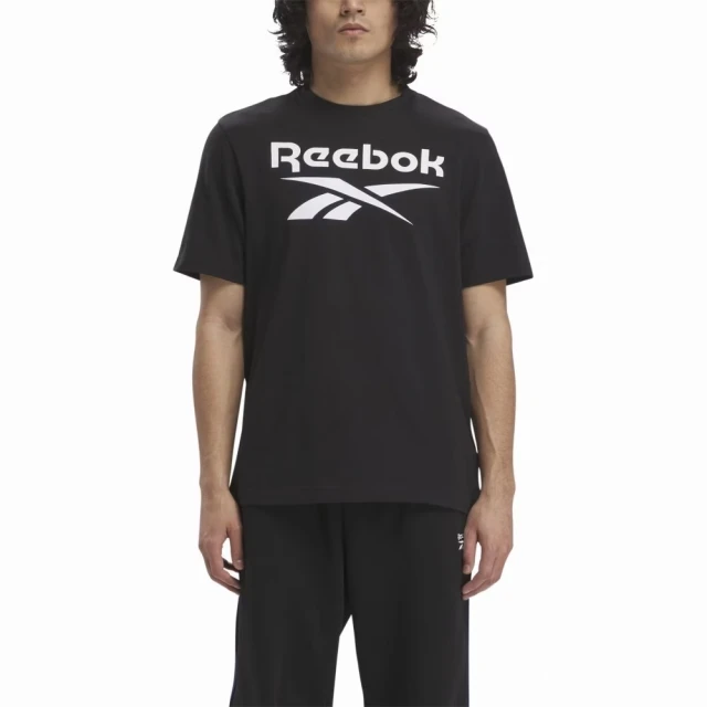 REEBOK Identity Big Logo Tee 男 短袖 上衣 T恤 黑(100034890)