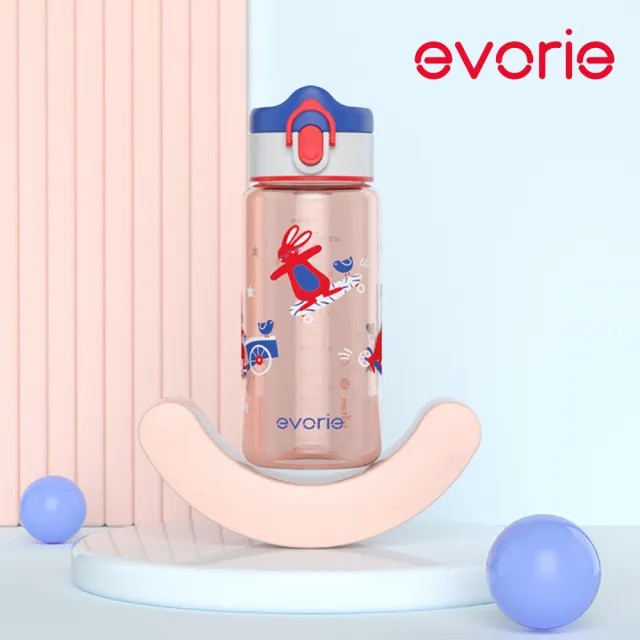 【Evorie】Tritan 380mL 兒童直飲水杯2入組