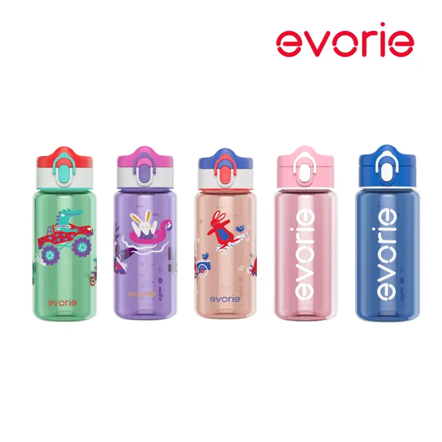 【Evorie】Tritan 380mL 兒童直飲水杯2入組