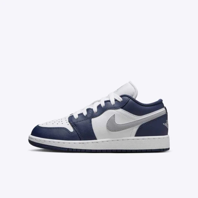 NIKE 耐吉 Air Jordan 1 Low GS 大童 休閒鞋 運動 經典 喬丹 低筒 海軍藍(553560-141)