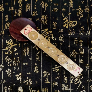 【財神小舖】風水化煞銅尺 五帝錢(20cm 已開光 化煞 避邪 保平安)