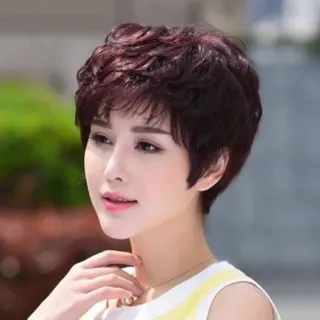 【巴黎精品】現貨+預購 女短假髮整頂真髮透氣假髮片輕量隱形增髮整頂假髮(紋理燙捲髮遞針頂心2色a1ej6)