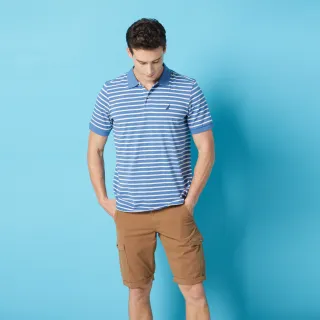 【NAUTICA】男裝 百搭窄版修身短褲(咖啡色)