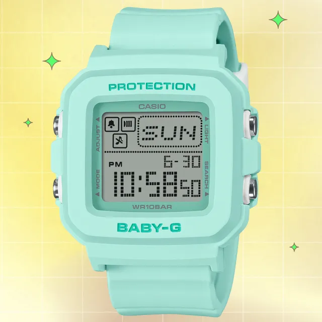 【CASIO 卡西歐】BABY-G Y2K 像素動畫數位手錶 雙11 優惠(BGD-10-3)