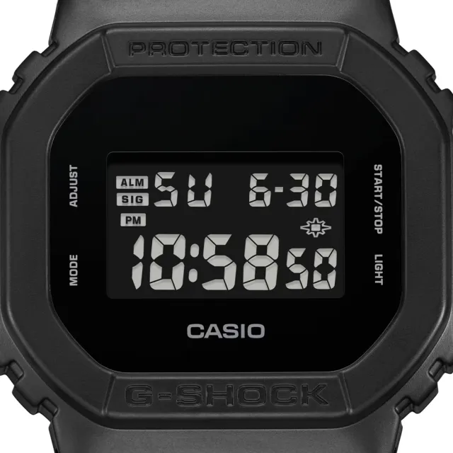 【CASIO 卡西歐】G-SHOCK 簡單率性 全黑設計 經典方形系列_DW-5600UBB-1_42.8mm