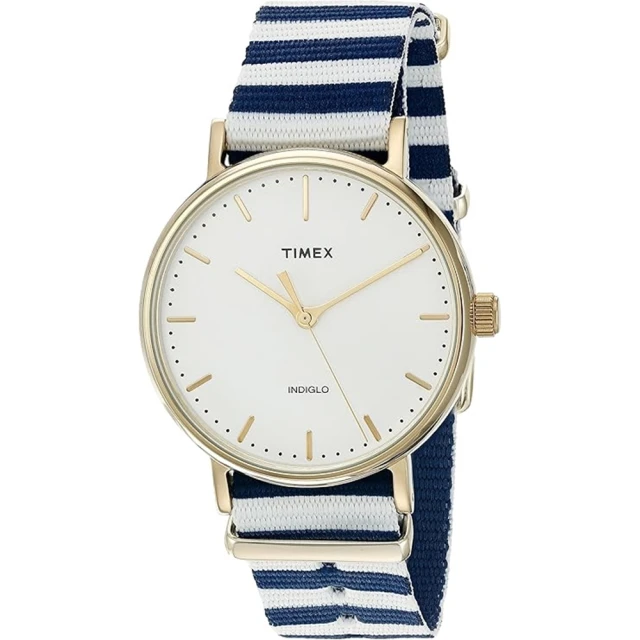 TIMEX 天美時 週末系列 38毫米夏日休閒風格手錶 白x藍 TXTW2P91900-1