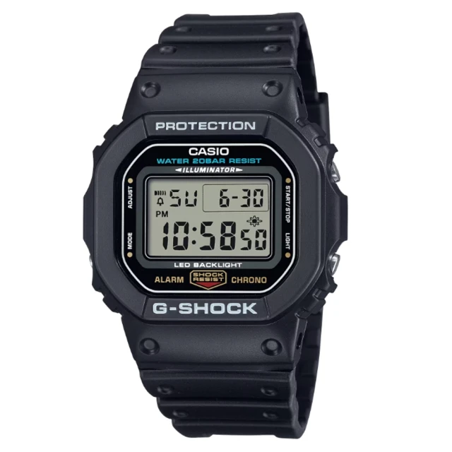 CASIO 卡西歐 G-SHOCK 街頭潮流 時尚黑 經典方型 DW-5600UE-1_42.8mm