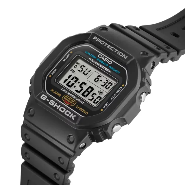 【CASIO 卡西歐】G-SHOCK 街頭潮流 時尚黑 經典方型 DW-5600UE-1_42.8mm