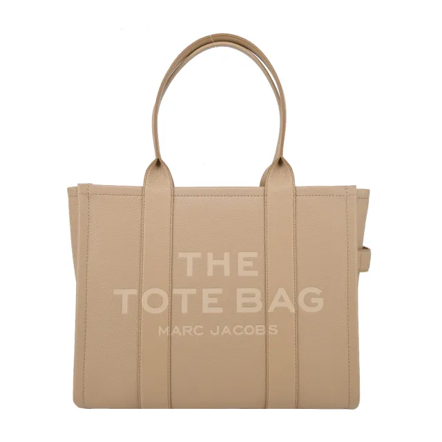 【MARC JACOBS 馬克賈伯】The Leather TOTE 皮革肩背托特包(大/駝色)