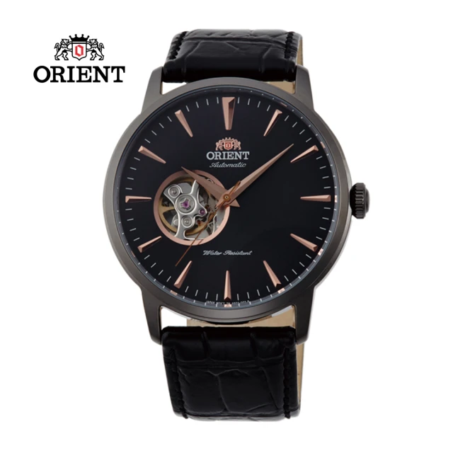 ORIENT 東方錶 ORIENT 東方錶 SEMI-SKELETON系列 半鏤空機械錶 皮帶款 黑色-41.0mm(TAG02001B)