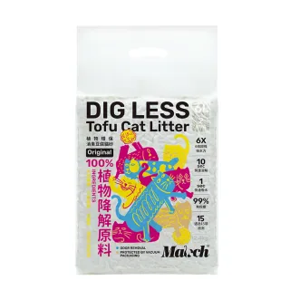 【喵趣】植物環保消臭豆腐貓砂2.0mm 6L-六包組(貓沙 豆腐沙 10秒快速溶解 可沖於馬桶)