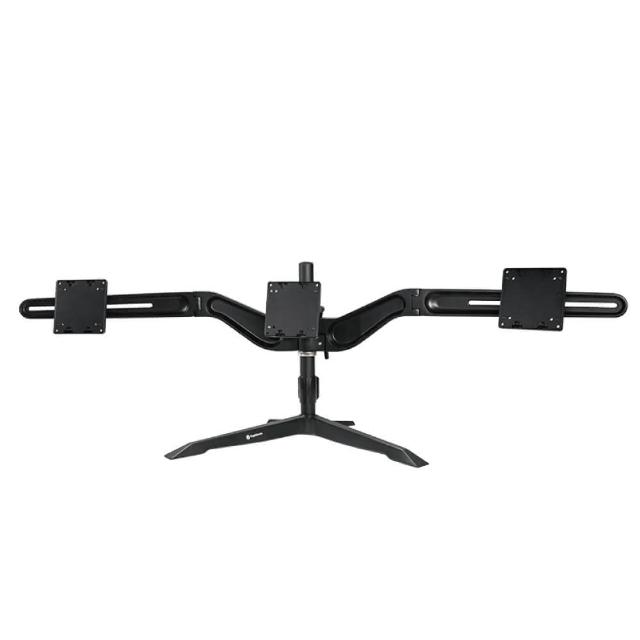 ErgoGrade EGTS743Q 立架式顯示器支架專為24型螢幕設計，輕量化結構支援0-5kg及6-10kg負重範圍，黑色時尚外觀。臺灣製造產品享5年保固，並投保和泰責任險達2千萬元，提供穩定支撐與長效耐用，適合辦公與居家使用，提升桌面空間效率。