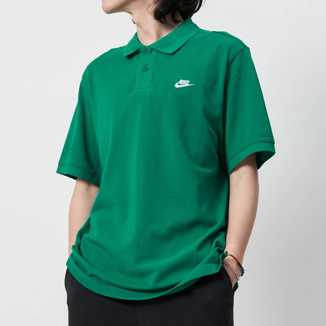 NIKE 耐吉 As M Nk Club Ss Polo Pique 男款 綠色 Polo衫 運動 上衣 短袖 FN3895-365