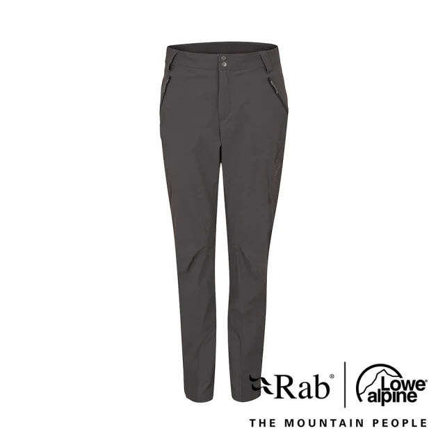 RAB Ascendor Light Pants Wmns 輕量防潑水登山長褲 女款 煤炭黑 #QFW02