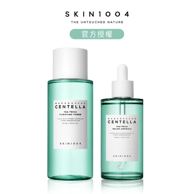 Skin1004 馬達加斯加積雪草[茶樹]2件組(控油調理精華液 100ml+淨膚控油化妝水200ml)