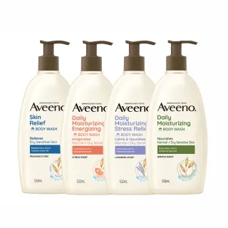 【Aveeno 艾惟諾】長效燕麥沐浴露/沐浴乳532ml(薰衣草/活力果香/經典燕麥)