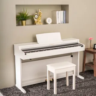 【Flykeys】88鍵 滑蓋式電鋼琴 LK03S 含升降椅(德國平台鋼琴音色)