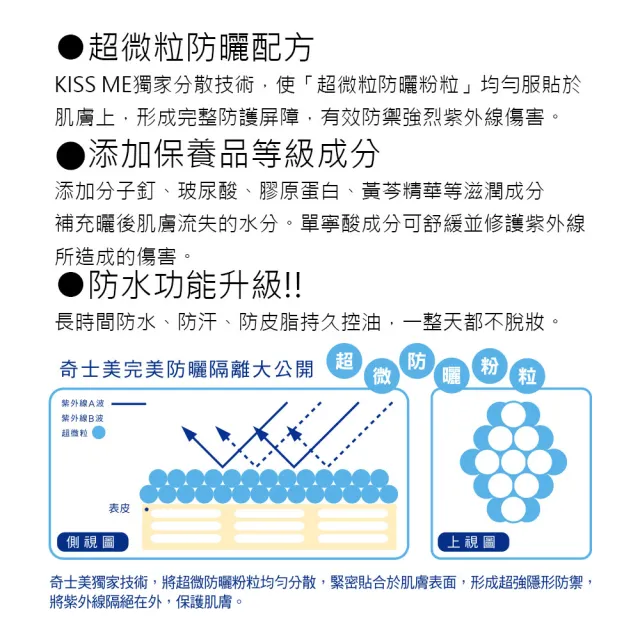 【KISSME 奇士美】全天候陽光防禦乳50g(潤色升級N)