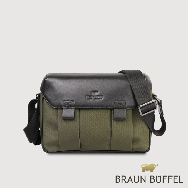 BRAUN BUFFEL 德國小金牛 台灣總代理 馬可 斜背包-軍綠色(BF541-62-AGN)