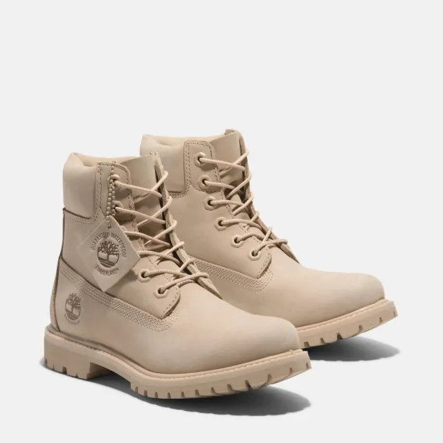 【Timberland】女款淺米色Timberland R Premium防水6吋靴(A2HR8EN7)