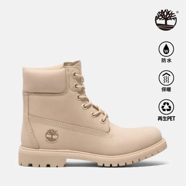 【Timberland】女款淺米色Timberland R Premium防水6吋靴(A2HR8EN7)