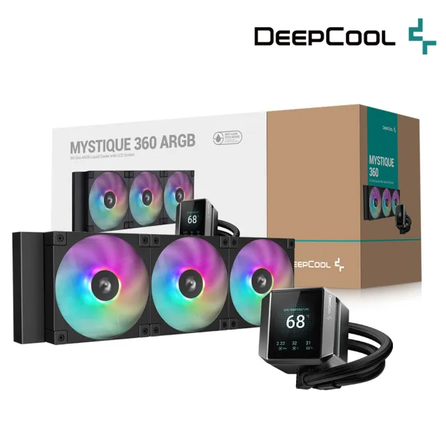 【DeepCool】九州風神 MYSTIQUE 360 ARGB CPU一體式360水冷散熱器(黑色)