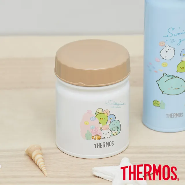 【THERMOS膳魔師】不鏽鋼角落小夥伴真空食物燜燒罐500ml(JBT-300SG-OC 角落生物)