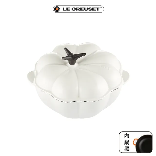 【Le Creuset】南瓜琺瑯鑄鐵鍋22cm(棉花白/火焰橘 2色選1)