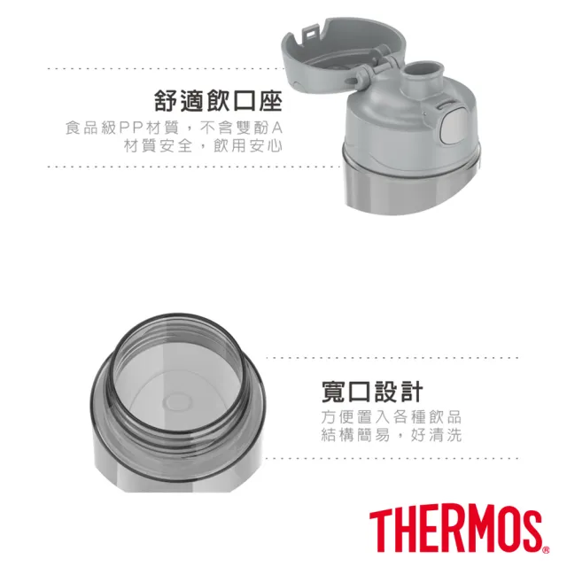 【THERMOS膳魔師】彈蓋直飲輕水瓶470ml(GP4040)