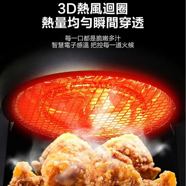 【Glolux】3.5L 全景可視玻璃觸控式 健康智能晶鑽氣炸鍋(附耐熱手套.304不鏽鋼過濾網.氣炸烘焙紙)