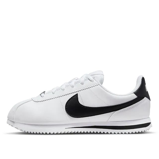 【NIKE 耐吉】休閒鞋 女鞋 大童 運動鞋 阿甘鞋 CORTEZ BASIC SL GS 白黑 904764-102