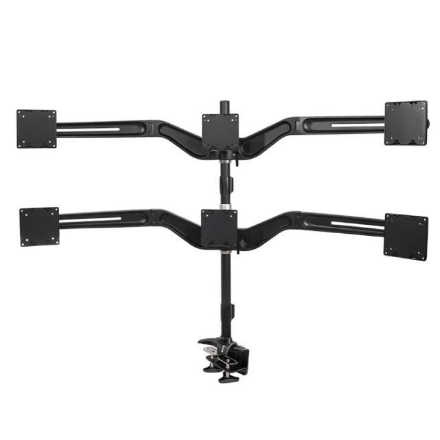 ErgoGrade EGTC746Q 多螢幕支架 鋁合金材質 適用12.5-24吋螢幕 VESA標準 承載2-6KG 黑色枱面型顯示器固定架