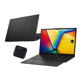 【ASUS】1TB外接SSD組★15.6吋i9輕薄筆電(VivoBook S S5504VA/i9-13900H/16G/1TB SSD/W11/3K OLED/EVO)