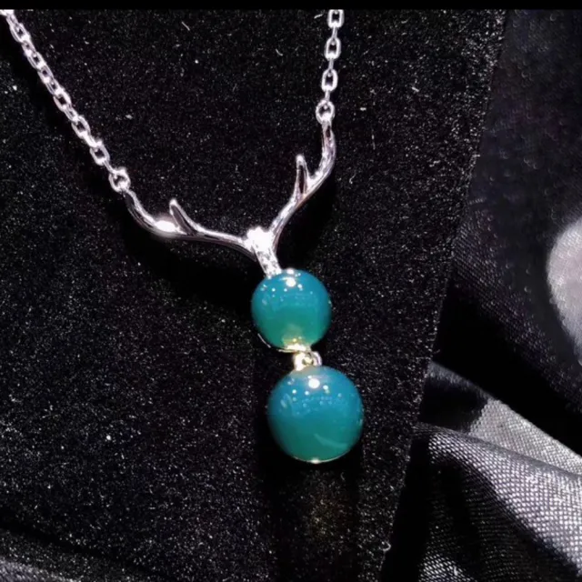 【勝弘珠寶】多明尼加藍珀一鹿有你項鍊-7mm