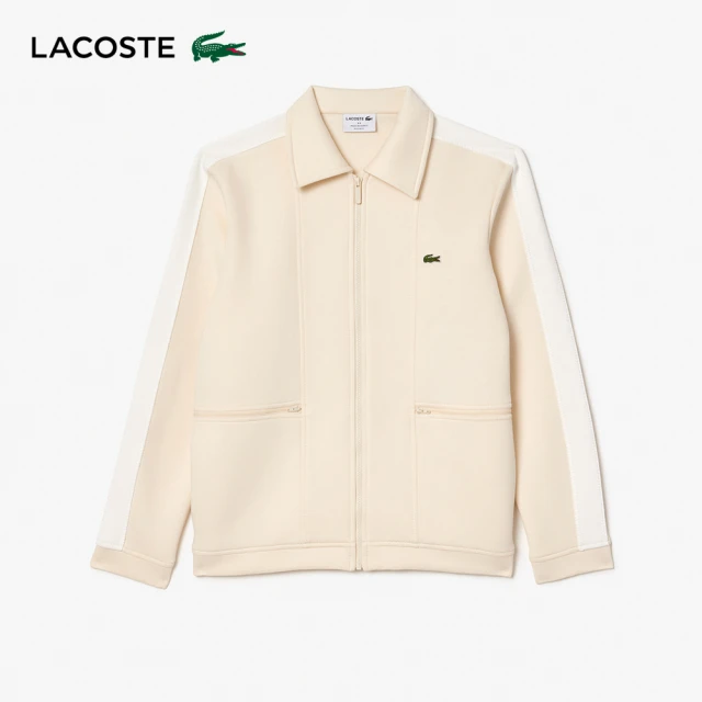 LACOSTE 男裝-車線大格紋鋪棉外套(黑色) 推薦