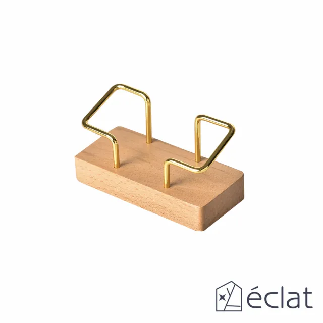 【Eclat】極致奢華金屬實木名片座/名片架/名片盒_2款任選(金屬名片架 名片收納 交換禮物 送禮)