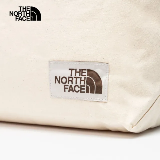 【The North Face】TNF 北臉  休閒 帆布 側背包 COTTON TOTE 男 女 米白(NF0A3VWQVEN)