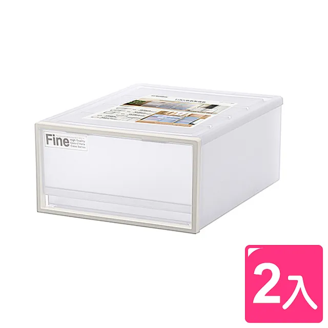 【KEYWAY 聯府】面寬40cm FIN加大單抽屜整理箱30L-2入(CK91 棉被收納 換季衣物整理 玩具收納櫃 台灣製)